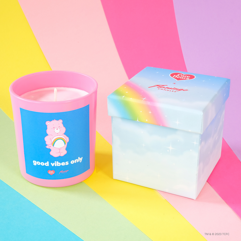 Care Bears x Flamingo Candles Fuzzy Wuzzy Cheer Bear Jar Candle