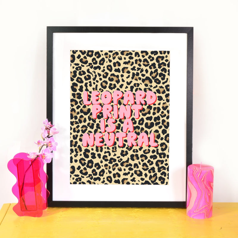 Leopard Print is a Neutral Leopard Wall Print