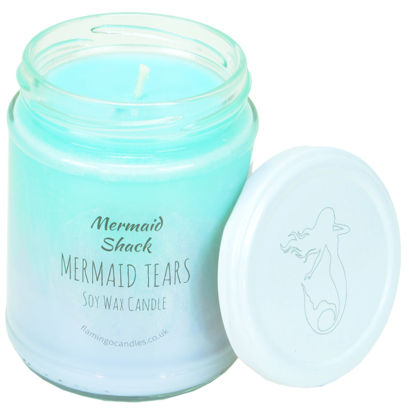 Mermaid Tears Turquoise/Purple Ombre Candle