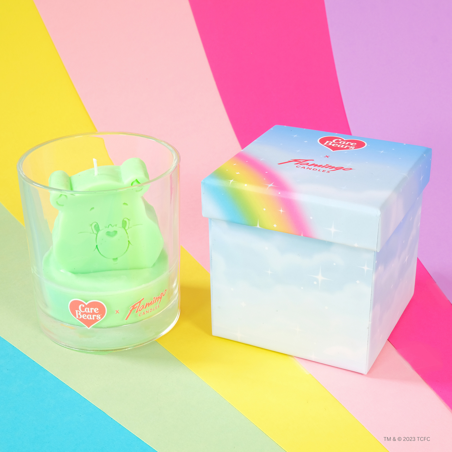 Care Bears x Flamingo Candles Good Luck Peony Good Luck Bear 3D Icon Candle