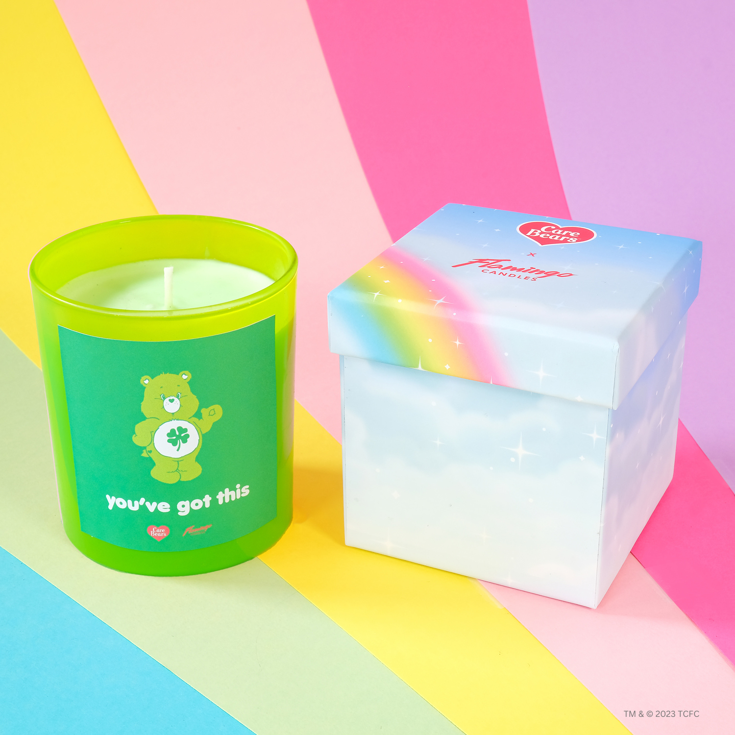 Care Bears x Flamingo Candles Good Luck Peony Good Luck Bear Jar Candle