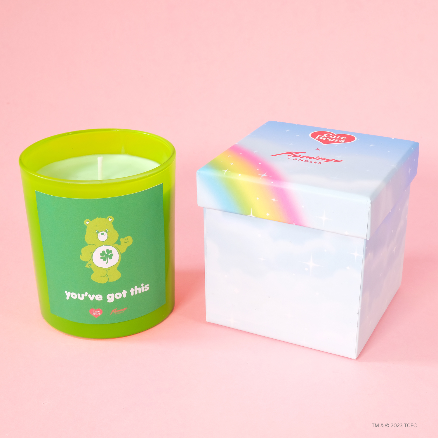 Care Bears x Flamingo Candles Good Luck Peony Good Luck Bear Jar Candle