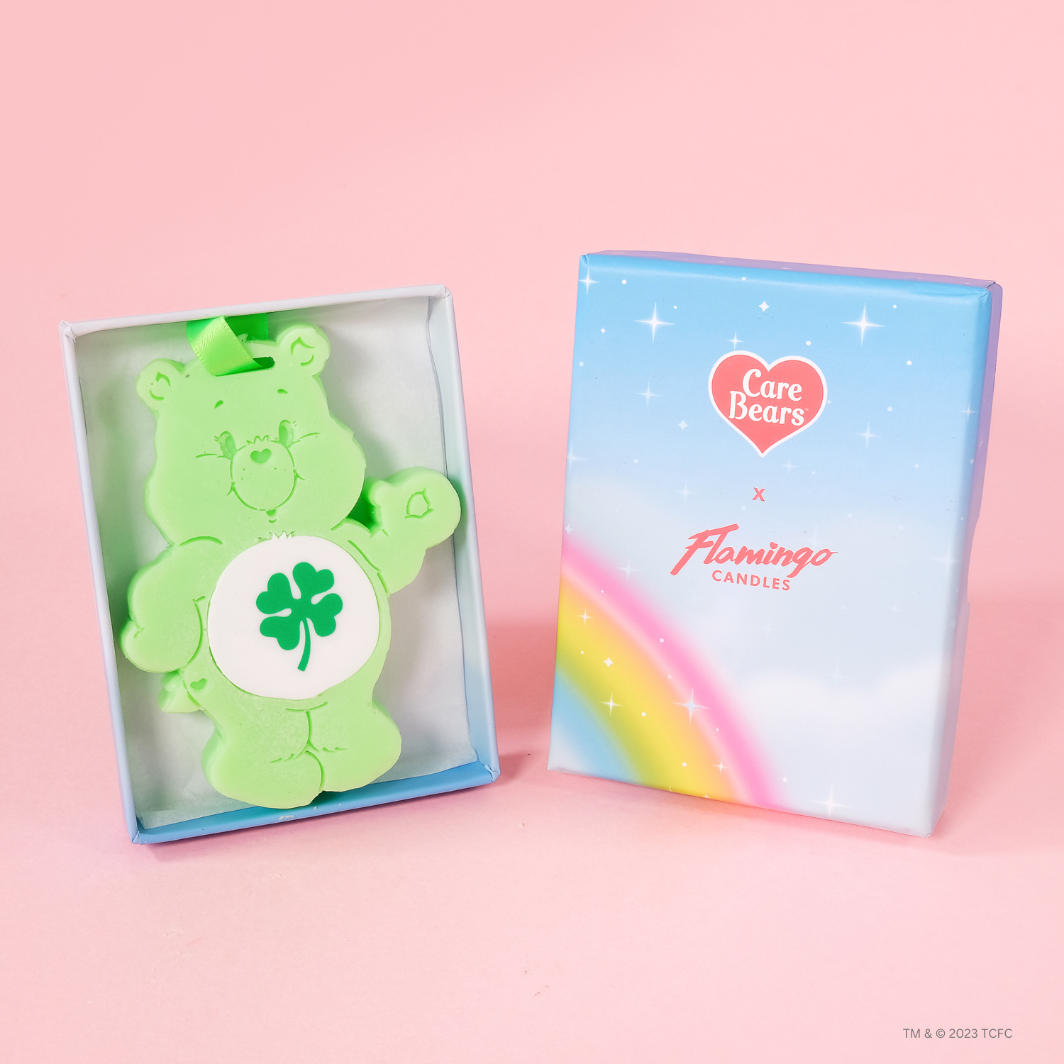 Care Bears x Flamingo Candles Good Luck Peony Good Luck Bear Scent Shape