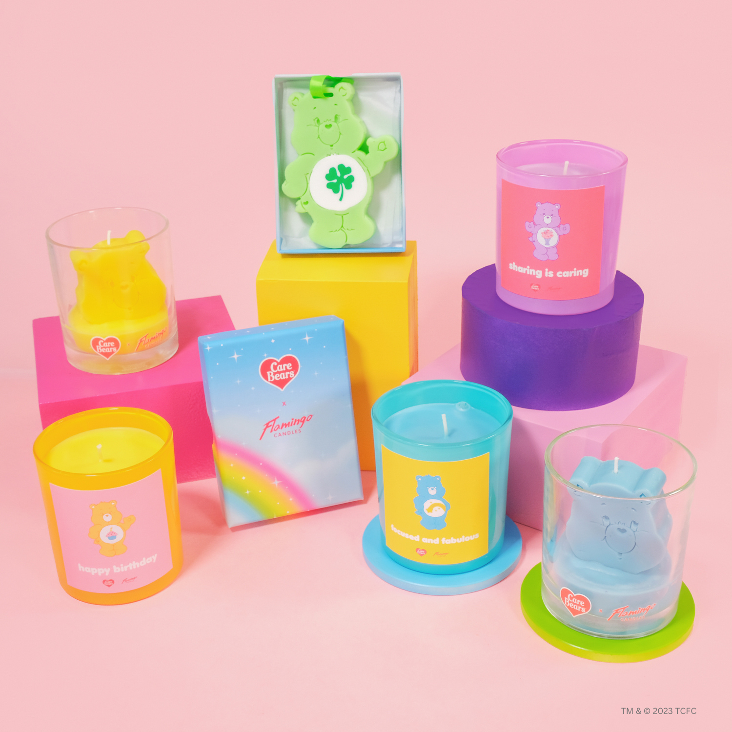 Care Bears x Flamingo Candles Good Luck Peony Good Luck Bear Scent Shape