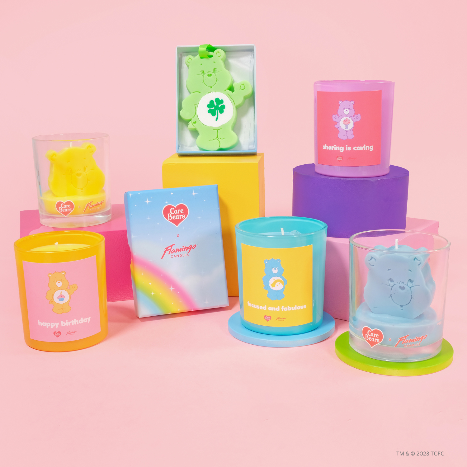 Care Bears x Flamingo Candles Watermelon Share Bear Jar Candle