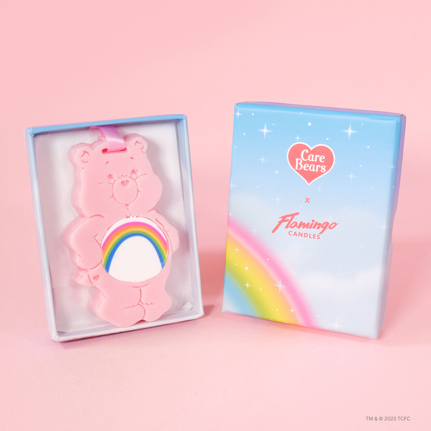 Care Bears x Flamingo Candles Fuzzy Wuzzy Cheer Bear Scent Shape