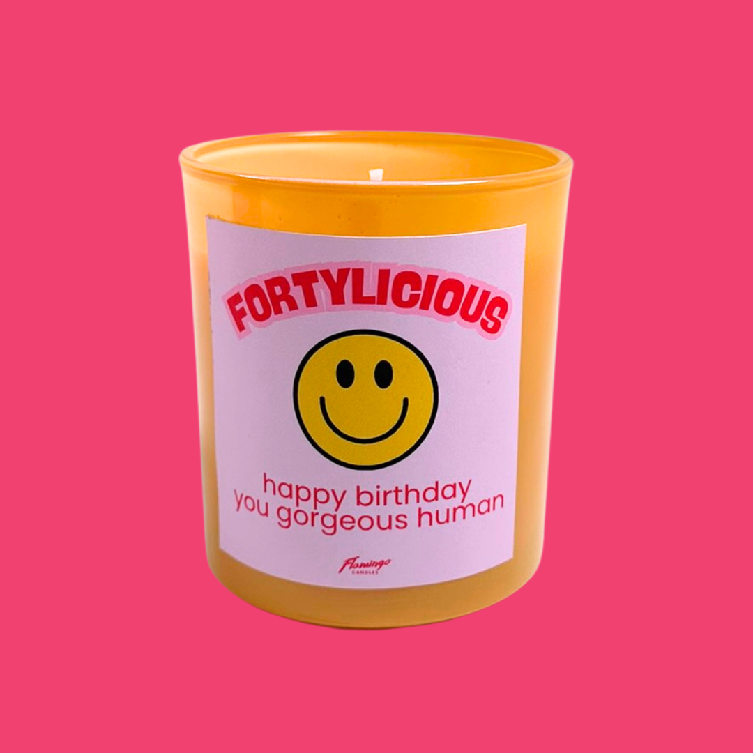 Fortylicious 40th Birthday Candle