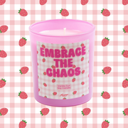 Vanilla Sun Embrace the Chaos Pink Strawberry Candle