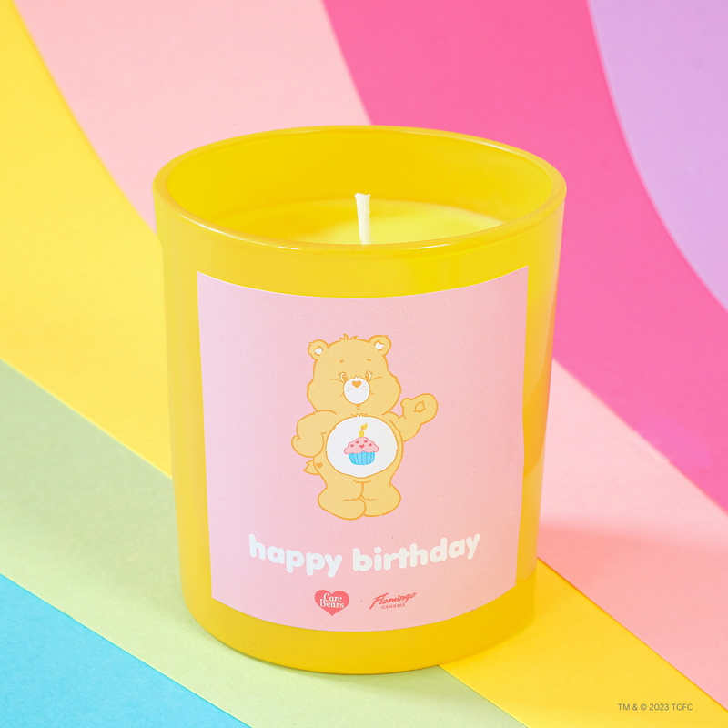 Care Bears x Flamingo Candles Cute Cupcake Birthday Bear Jar Candle