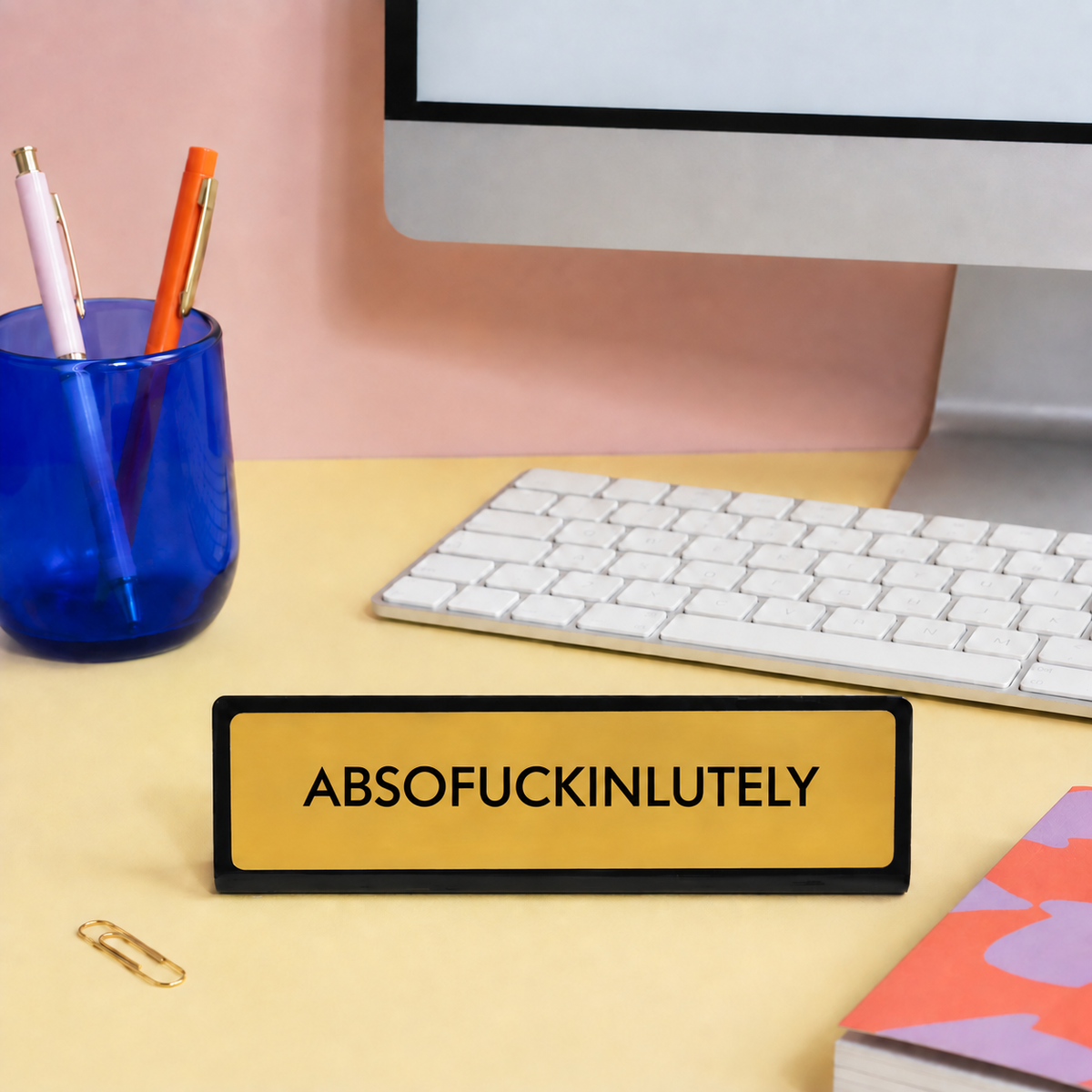 Absofuckinlutely Desk Plate Sign