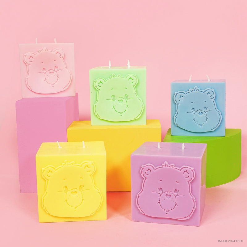 Care Bears x Flamingo Candles Good Luck Peony Good Luck Bear Cube Pillar Candle