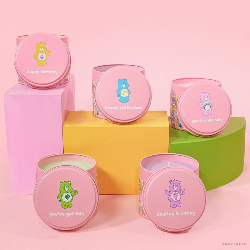 Care Bears x Flamingo Candles Fuzzy Wuzzy Cheer Bear Tin Candle