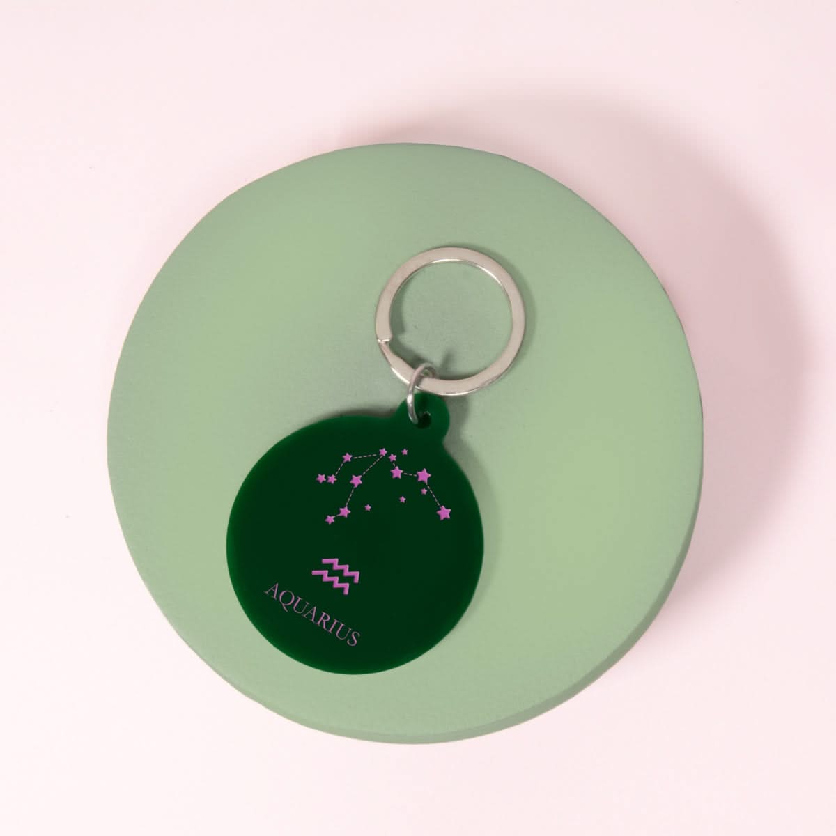 Aquarius Zodiac Illustration Keytag