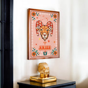 Aries Zodiac Illustration Wall Print