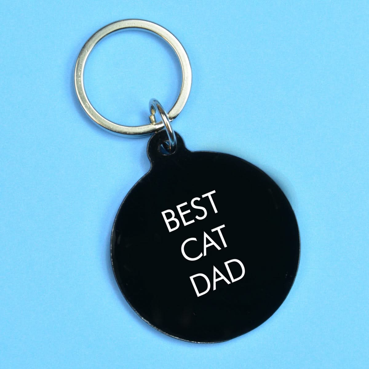 Cat Dad Key Rings Best Cat Dad Keytag – Flamingo Candles