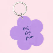 Best Dog Mum Flower Keytag
