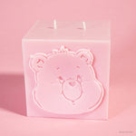 Care Bears x Flamingo Candles Fuzzy Wuzzy Cheer Bear Cube Pillar Candle