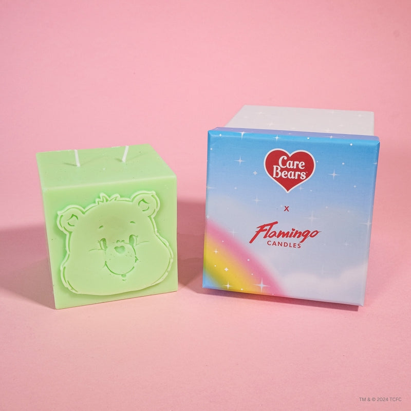 Care Bears x Flamingo Candles Good Luck Peony Good Luck Bear Cube Pillar Candle