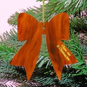 Cheese, Wine & Christmas Time Tortoiseshell Christmas Bow Bauble Tree Decoration