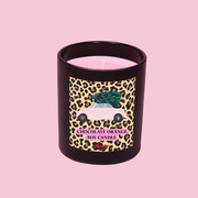 Chocolate Orange Leopard Print Christmas Candle
