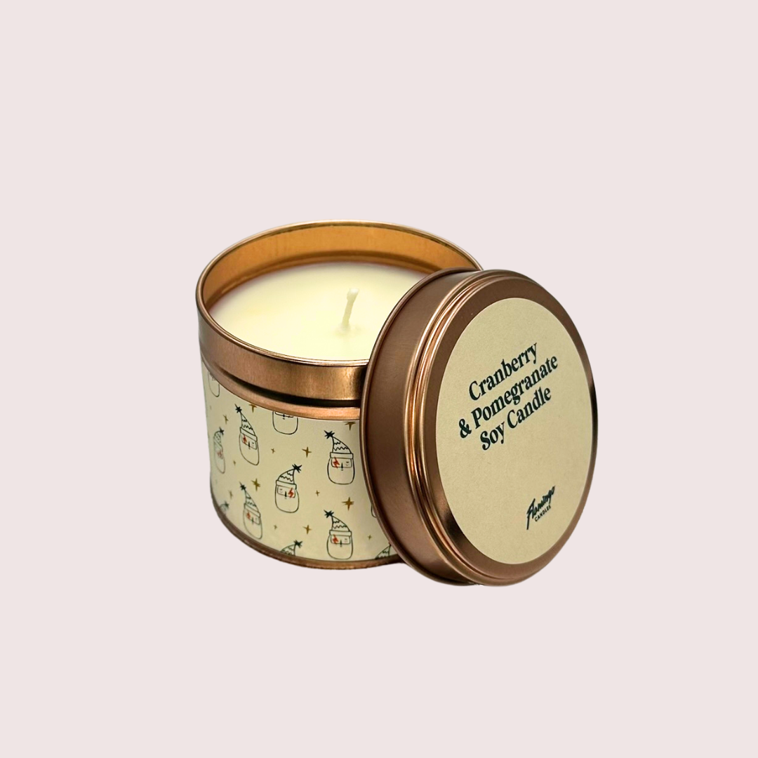 Cranberry & Pomegranate Father Christmas Tin Candle