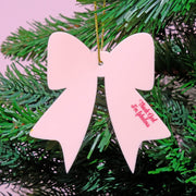 Thank God I'm Fabulous Pink Christmas Bow Bauble Tree Decoration