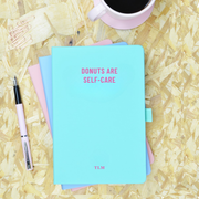 Donuts are Self-Care Green & Pink Personalised Notebook