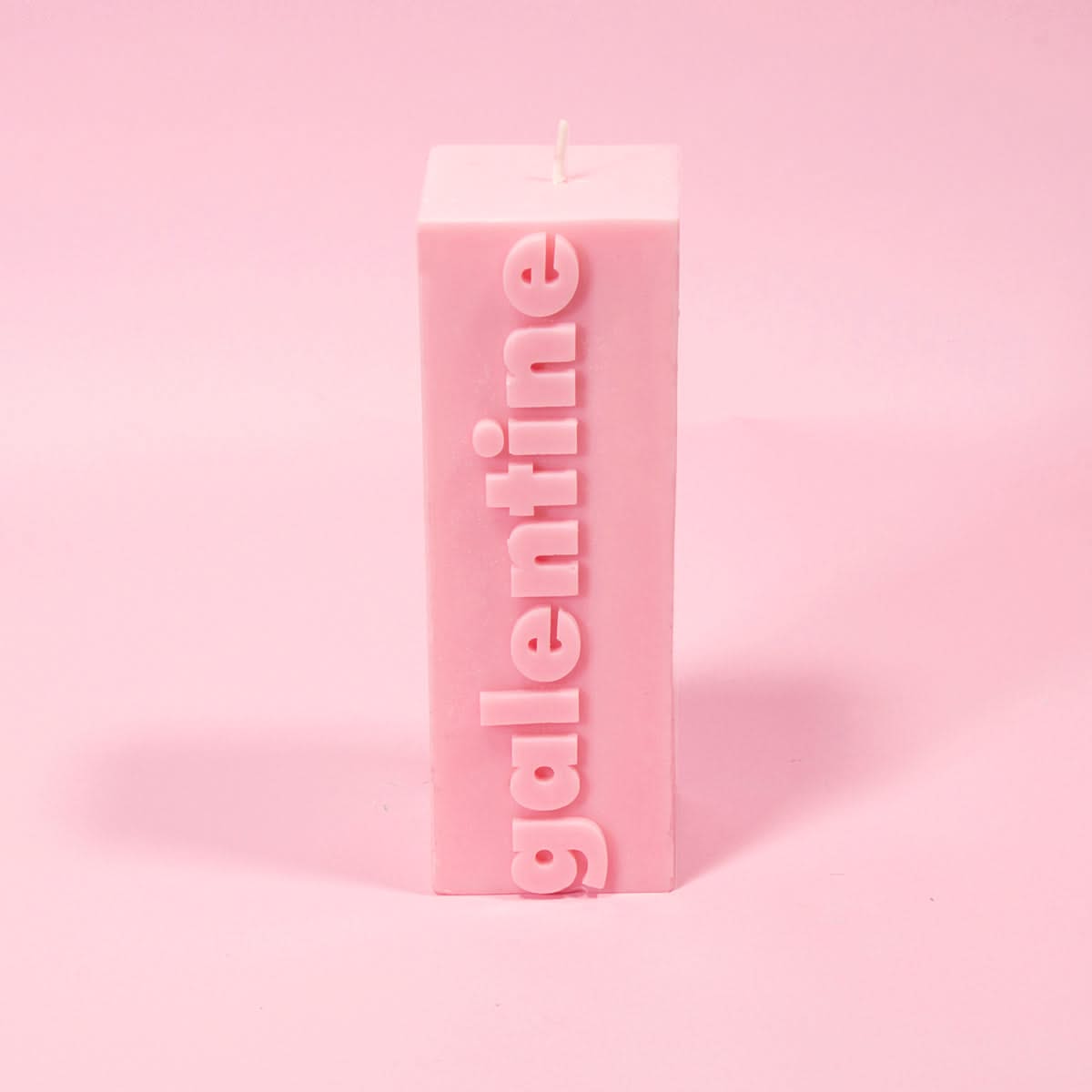 GALENTINE Valentine Slogan Pillar Candle