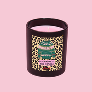 Gingerbread Leopard Print Christmas Candle