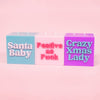 Santa Baby Teal & Pink Christmas Cube Candle