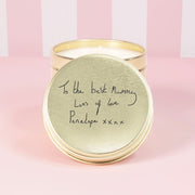 Personalised Handwriting Tin Candle