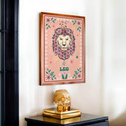 Leo Zodiac Illustration Wall Print