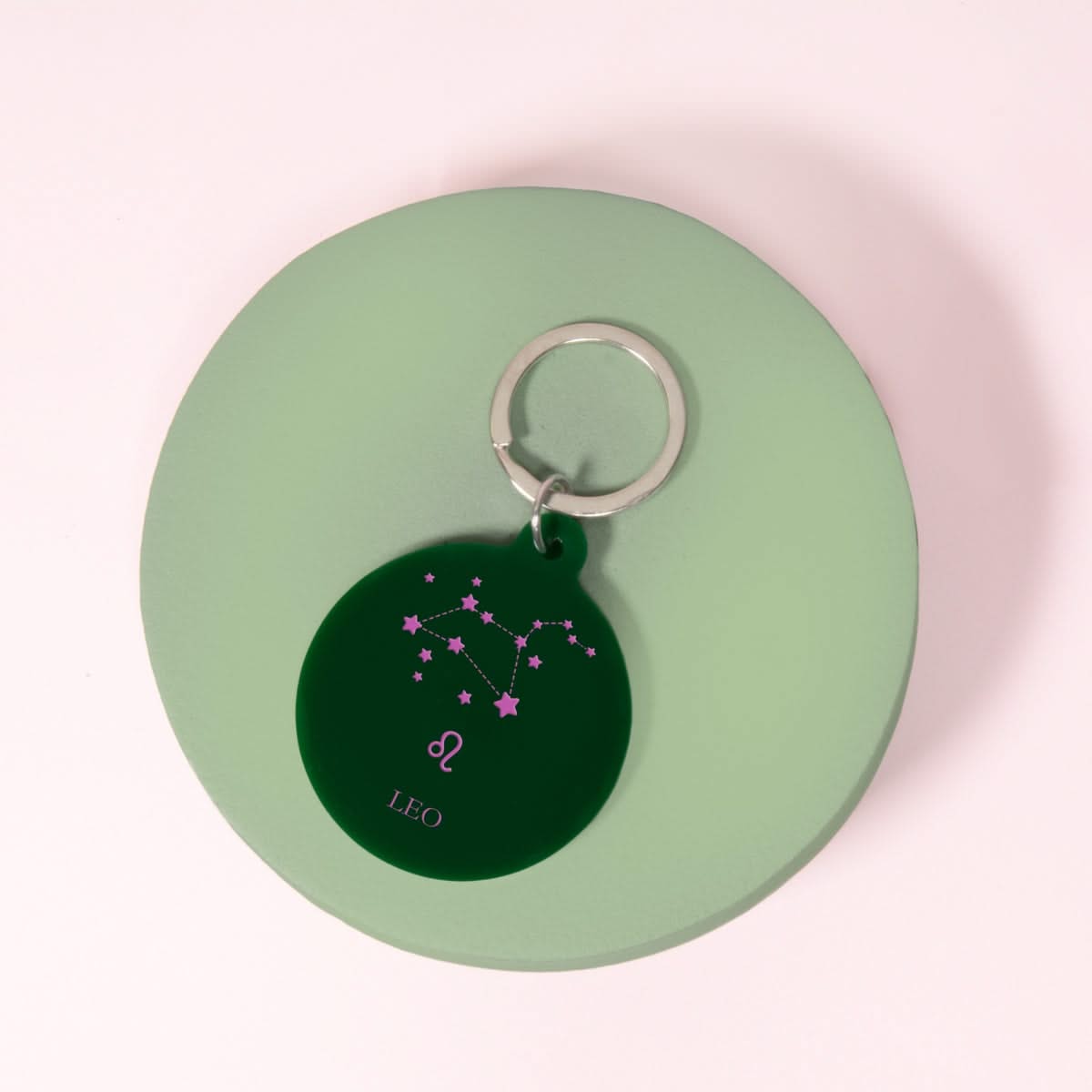 Leo Zodiac Illustration Keytag