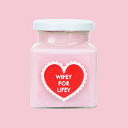 Love Bug Wifey for Lifey Heart Candle