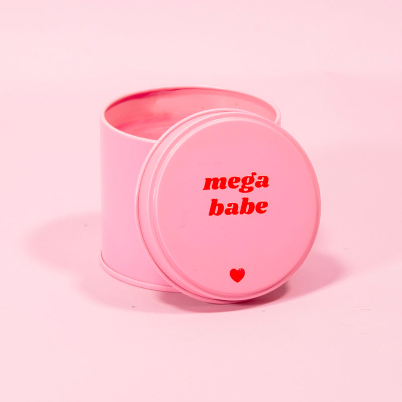 Love Bug Mega Babe Pink Valentine Tin Candle