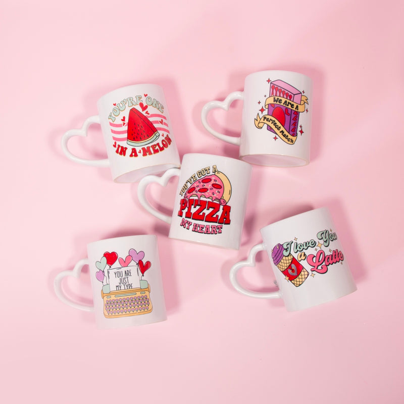 I Love You a Latte Valentine  Heart Mug