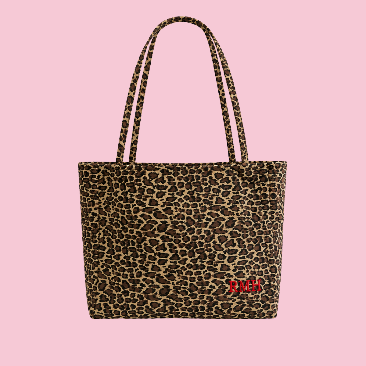 Personalised Leopard Print Canvas Tote Bag