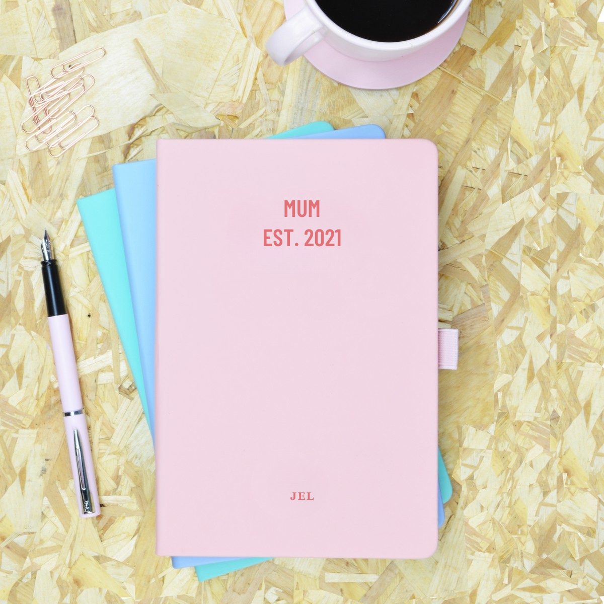 Personalised Mum Est. Pink Mother's Day Notebook
