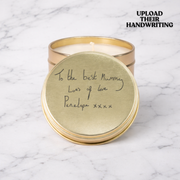 Personalised Handwriting Mother's Day Tin Candle