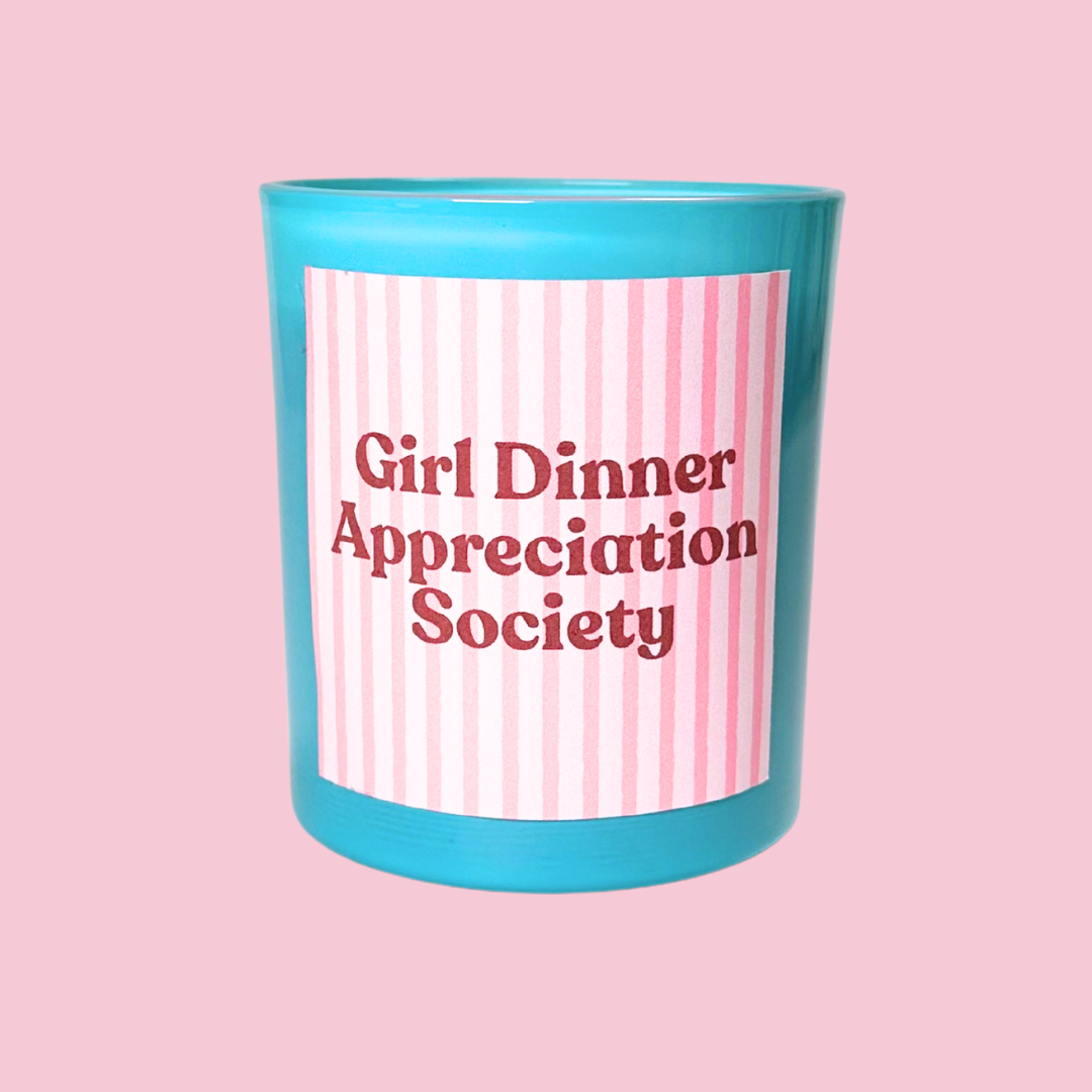 Pink Prosecco Blue Girl Dinner Appreciation Society Candle