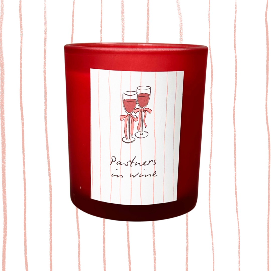 Pink Prosecco Partners in Wine Candle