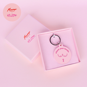 Pink Ribbon Boobs Keytag