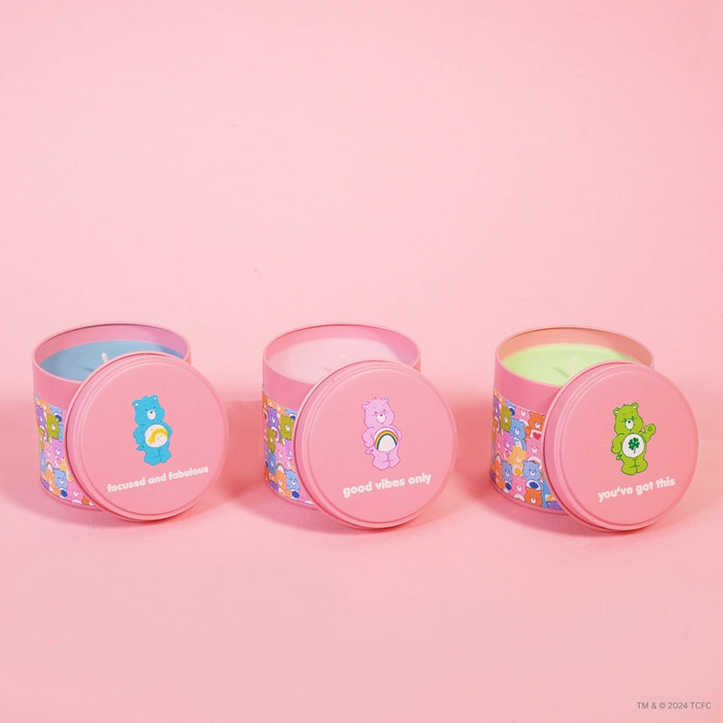 Care Bears x Flamingo Candles Fuzzy Wuzzy Cheer Bear Tin Candle