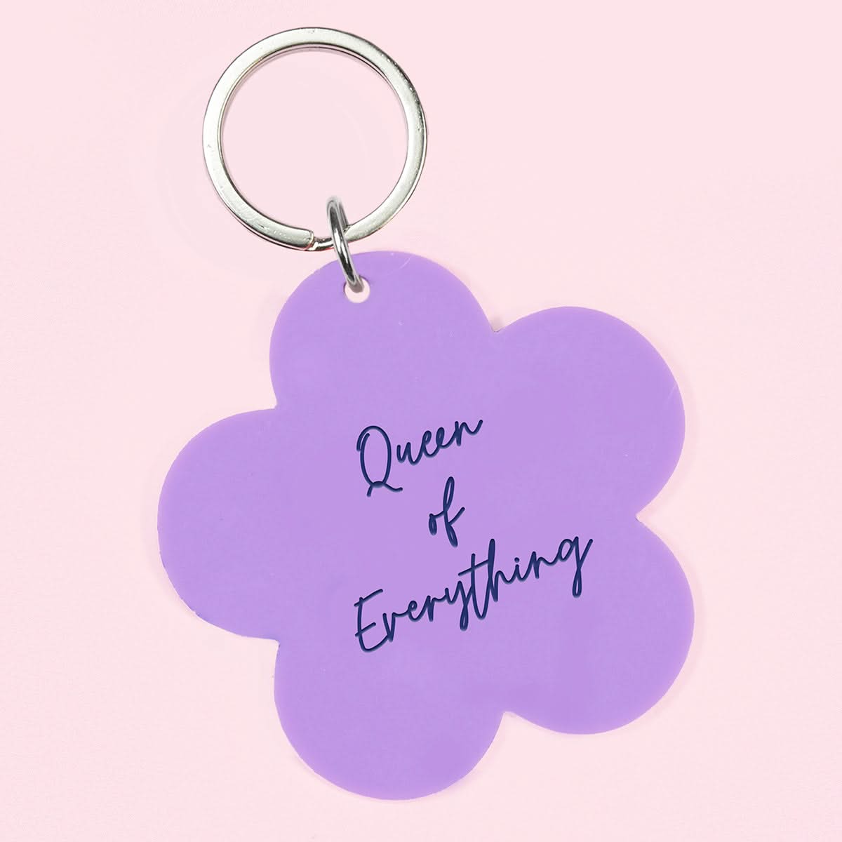 Queen of Everything Flower Keytag