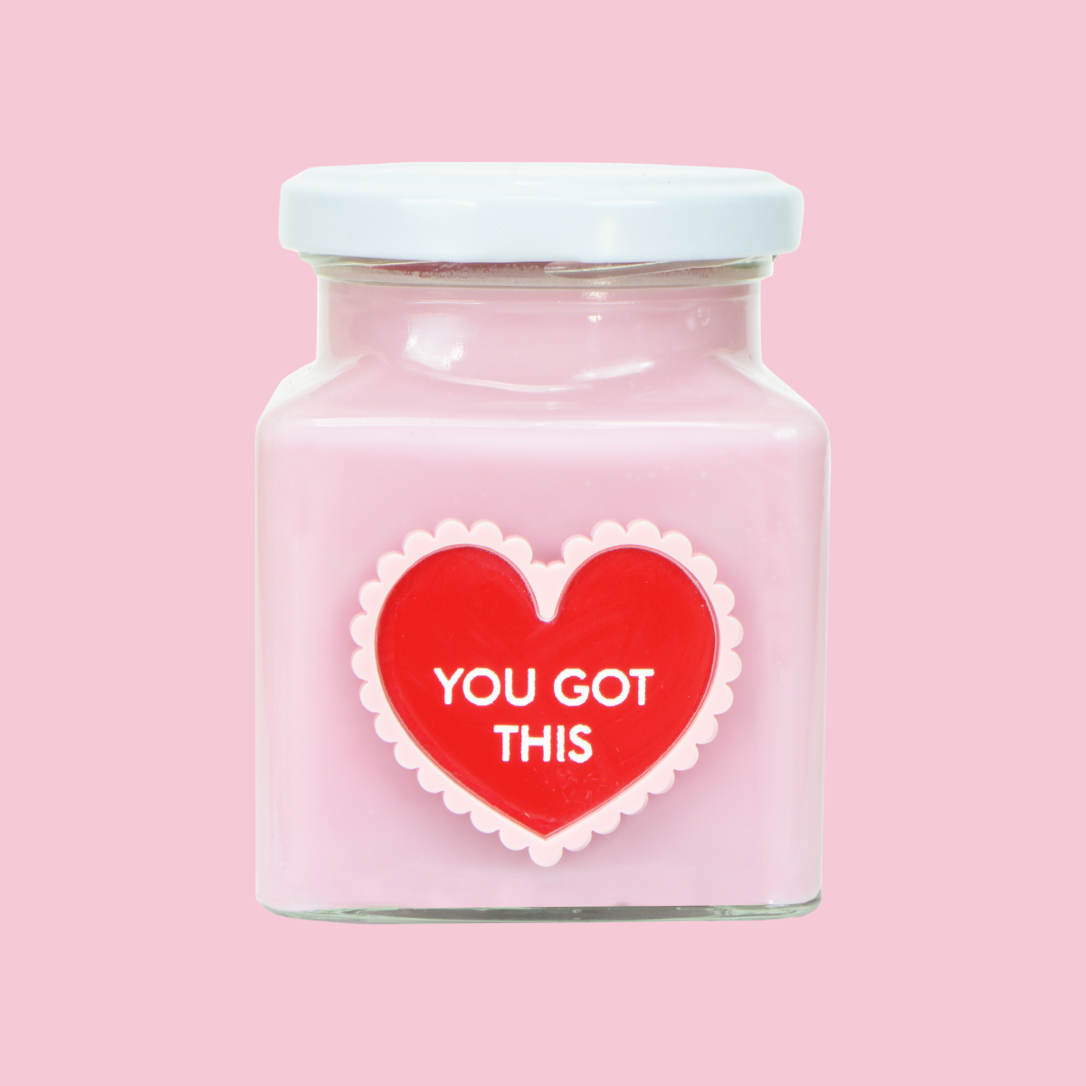 Rose Velvet You Got This Heart Candle