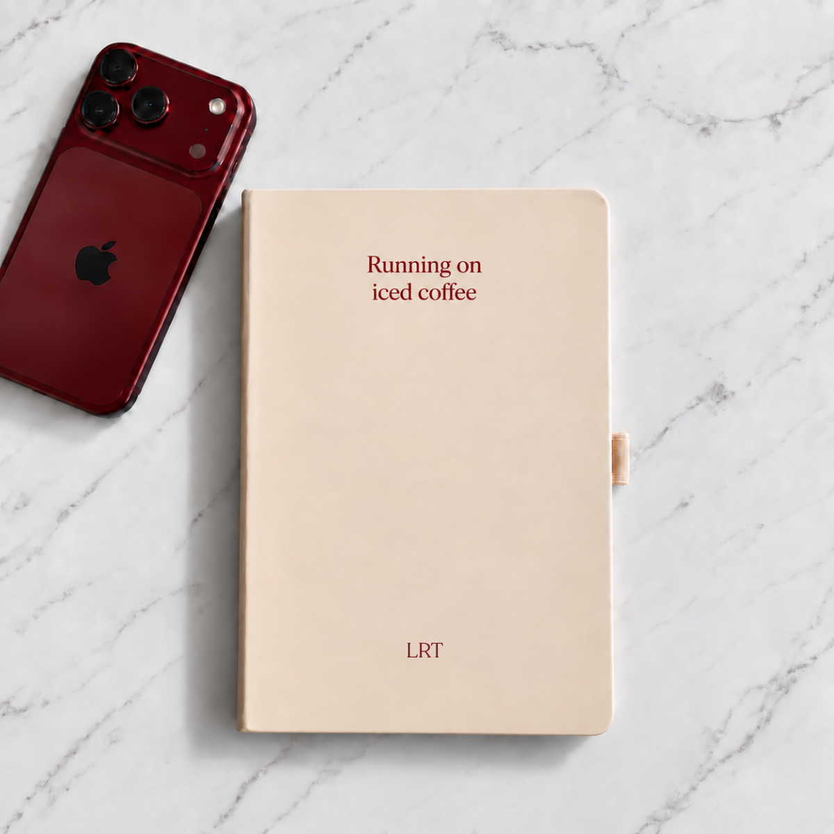 Running On Iced Coffee Butter Yellow Notebook