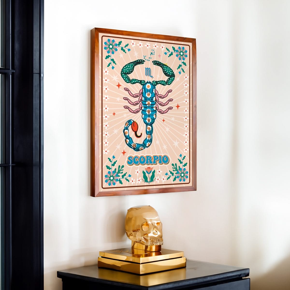 Scorpio Zodiac Illustration Wall Print
