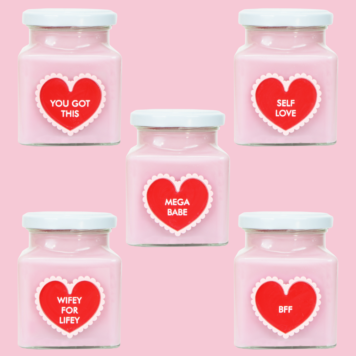 Love Bug BFF Heart Candle