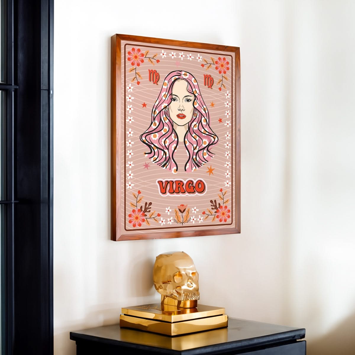 Virgo Zodiac Illustration Wall Print