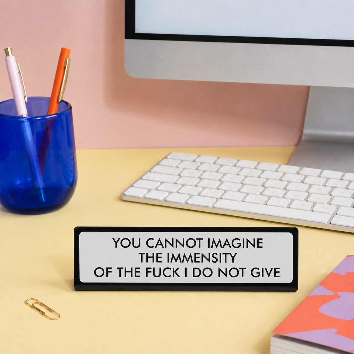 You Cannot Imagine the Immensity Desk Plate Sign